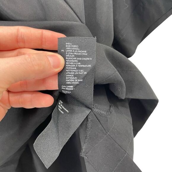 COS boxy lagenlook top Size 10 black short sleeve boho v‎ neck - Picture 7 of 7